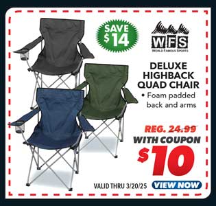 World Famous Sports Deluxe Highback Quad Chair