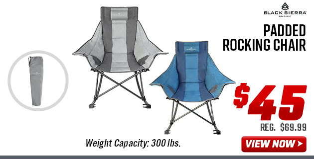 Black Sierra Padded Rocking Chair