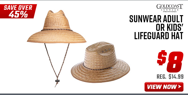 Goldcoast Sunwear Adult or Kids' Lifeguard Hat
