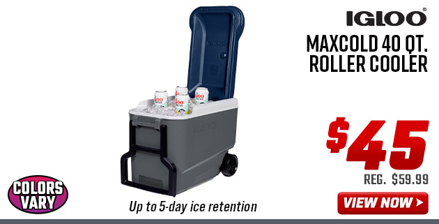 Igloo MaxCold 40 Qt. Roller Cooler