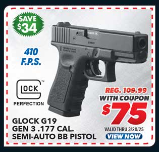 Umarex Glock G19 Gen 3 .177 Caliber Semi-Auto BB Pistol