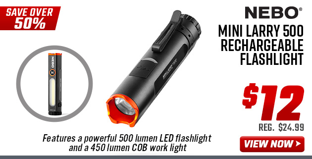 NEBO Mini Larry 500 Rechargeable Flashlight