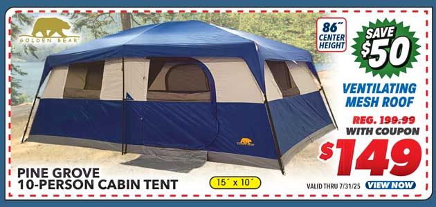 Golden Bear Pine Grove 10-Person Cabin Tent