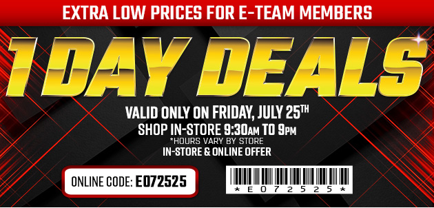 One Day Deals - Friday, July 25, 2025