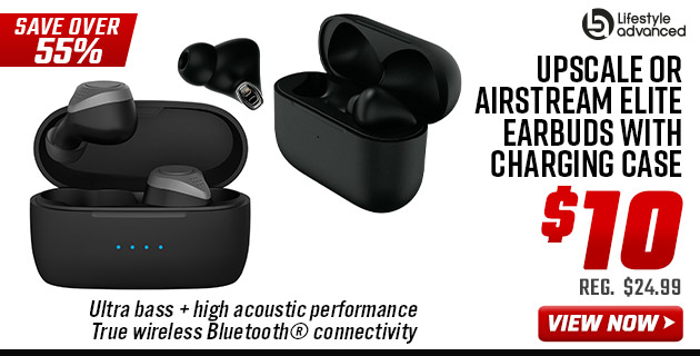 Lifestyle Advanced Upscale or Airstream Elite Earbuds with Charging Case