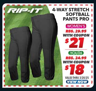 RIP-IT 4-Way Stretch Youth or Adult Softball Pants Pro