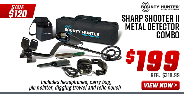 Bounty Hunter Sharp Shooter II Metal Detector Combo