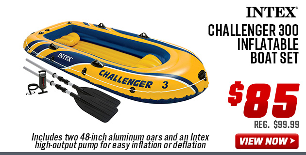 Intex Challenger 300 Inflatable Boat Set 