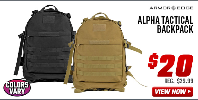 Armor Edge Alpha Tactical Backpack 