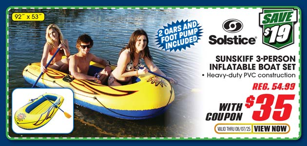 Solstice Sunskiff 3-Person Inflatable Boat Kit