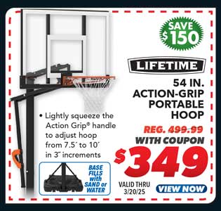 Lifetime 54'' Action Grip Portable Hoop