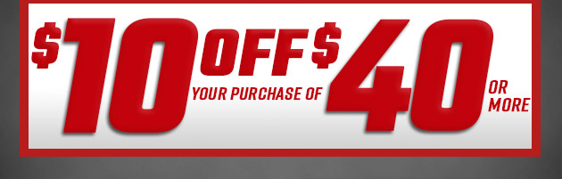 $10 off $40. Exclusions apply. Use code E250728