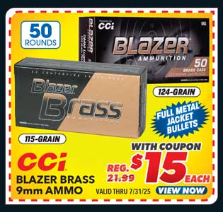 CCI Blazer Brass 9MM Ammo