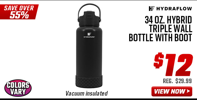 Hydraflow 34 oz. Hybrid Triple Wall Bottle With Boot