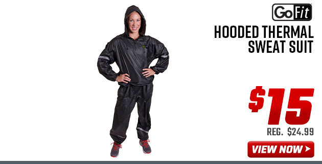 GoFit Hooded Thermal Sweat Suit