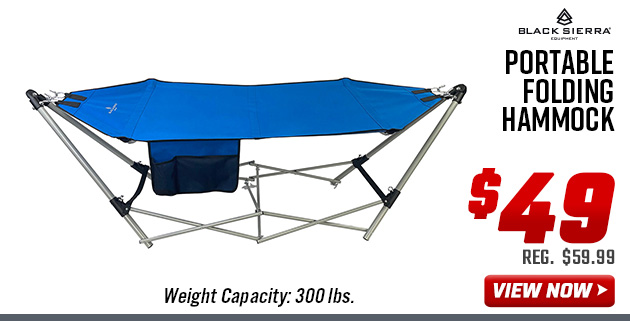 Black Sierra Portable Folding Hammock