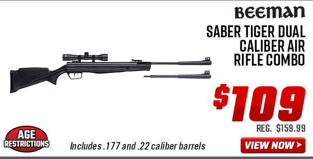 Beeman Saber Tiger Dual Caliber Air Rifle Combo