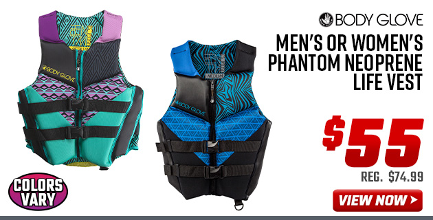 Body Glove Men's or Women's Phantom Neoprene Life Vest