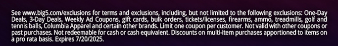 See www.big5.com/exclusions