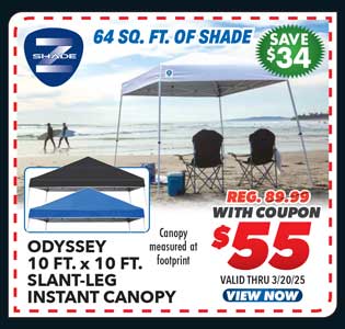 Z-Shade Odyssey 10' x 10' Slant Leg Instant Canopy