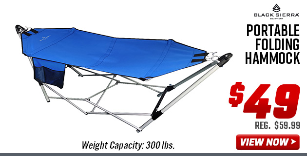 Black Sierra Portable Folding Hammock