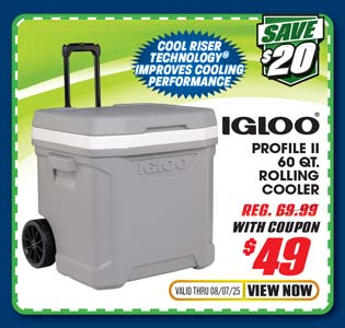 Igloo Profile II 60-Qt. Rolling Cooler
