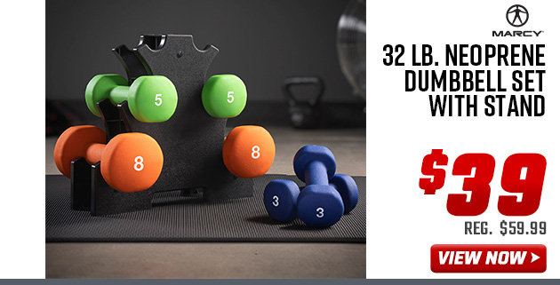 Marcy 32 lb. Neoprene Dumbbell Set with Stand