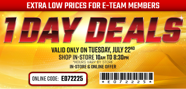 One Day Deals - Tuesday, July 22, 2025