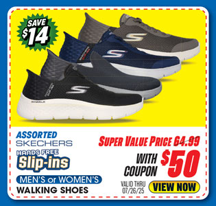 Assorted Skechers Hands Free Slip-ins: Go Walk Flex No-Hands Men's or Women's Walking Shoes
