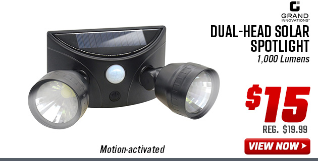 Grand Innovations Dual-Head Solar Spotlight