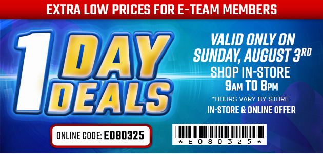 One Day Deals - Sunday, August 3rd, 2025