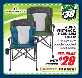 Black Sierra Alpha Vent-Back, Hard-Arm Chair