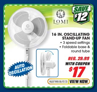 LOMI 16 Oscillating Stand Up Fan