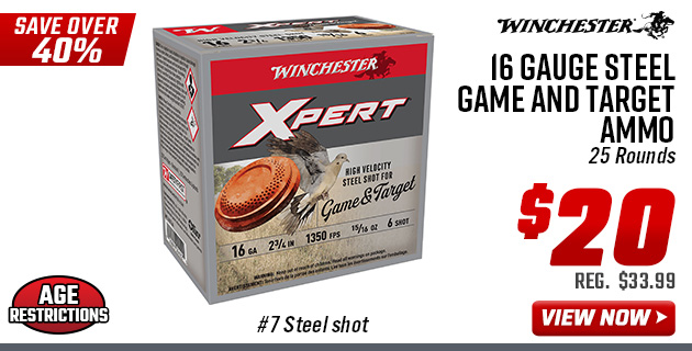 Winchester 16 Gauge Steel Game and Target Ammo