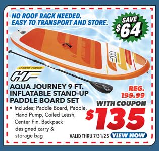 Hydro-Force Aqua Journey 9' Inflatable Stand-Up Paddle Board Set