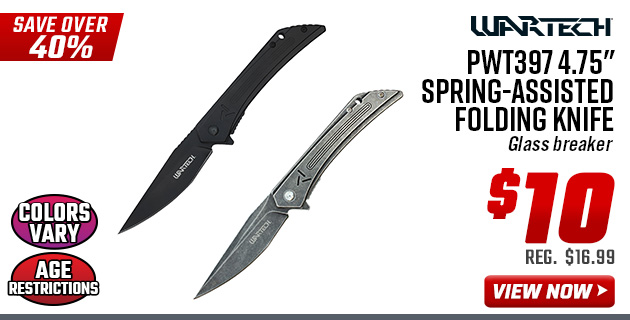 Wartech PWT397 4.75 Spring-Assisted Folding Knife