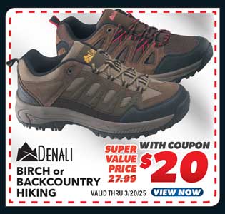Denali Birch or Backcountry Men's Hiking Shoes