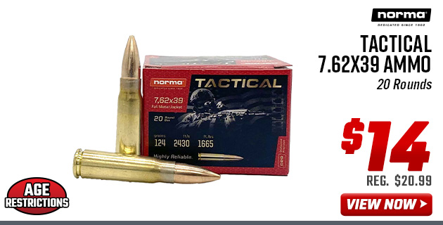 Norma Tactical 7.62x39 Ammo