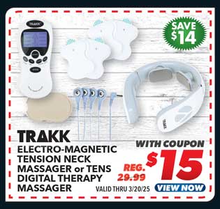 Trakk Electromagnetic Tension Neck Massager or Tens Digital Therapy Massager