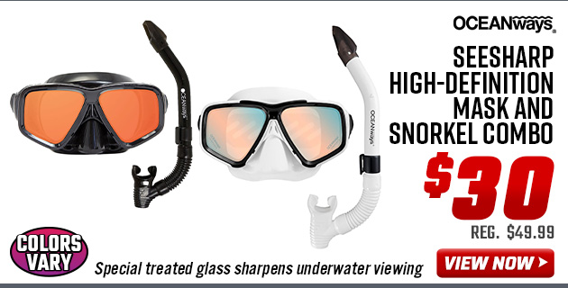 Oceanways SeeSharp High-Definition Mask and Snorkel Combo