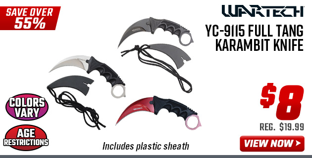Wartech YC-9115 Full Tang Karambit Knife Wartech YC-9115 Full Tang Karambit Knife