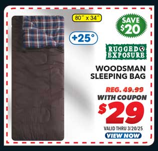 Rugged Exposure Woodsman +25° Sleeping Bag