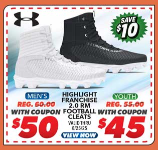 Under Armour Men's or Youth Highlight Franchise 2.0 RM Football Cleats