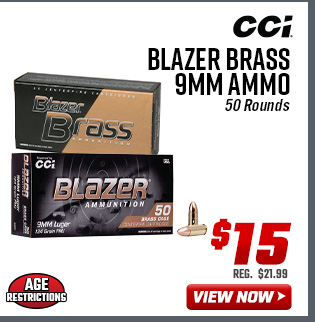 CCI Blazer Brass 9MM Ammo
