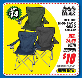 World Famous Sports Deluxe Highback Quad Chair