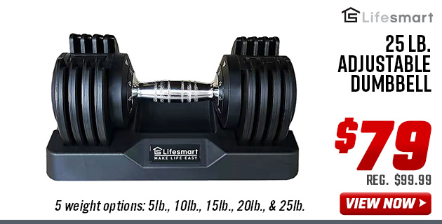 Lifesmart 25 lb. Adjustable Dumbbell