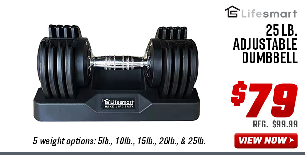 Lifesmart 25 lb. Adjustable Dumbbell