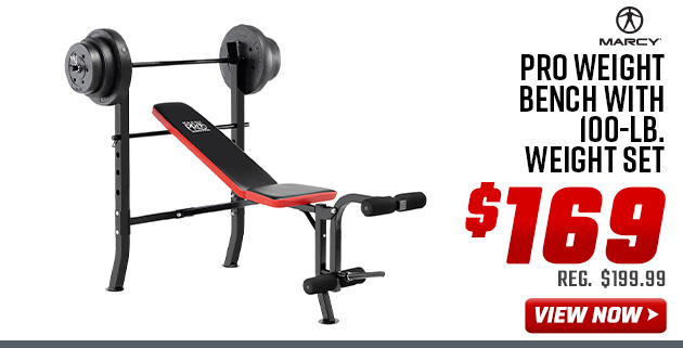 Marcy Pro Weight Bench with 100-lb. Weight Set