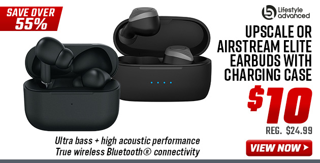 Lifestyle Advanced Upscale or Airstream Elite Earbuds with Charging Case