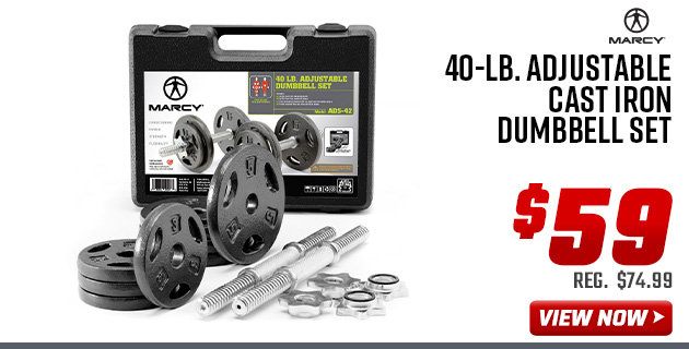 Marcy 40-lb. Adjustable Cast Iron Dumbbell Set 